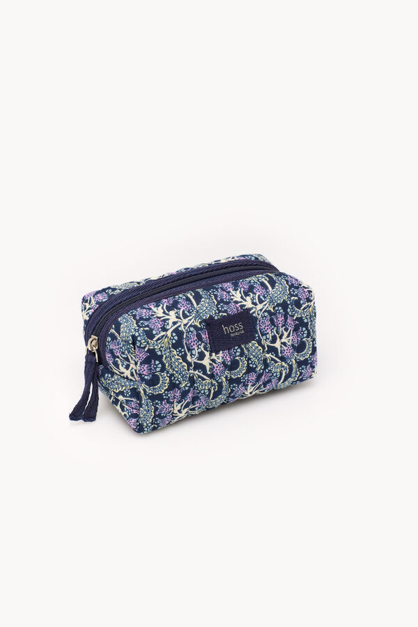Hoss Intropia Lairet. Quilted print toiletry bag white