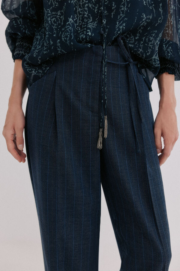 Hoss Intropia Phaidra. Cal&ccedil;a de riscas Azul