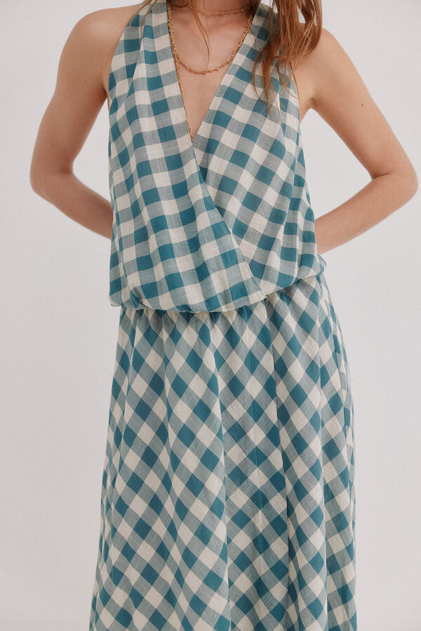 Hoss Intropia Vestido estampado vichy Multicolorido