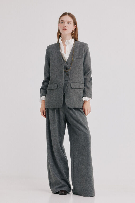 Elionor.Blazer sin solapa