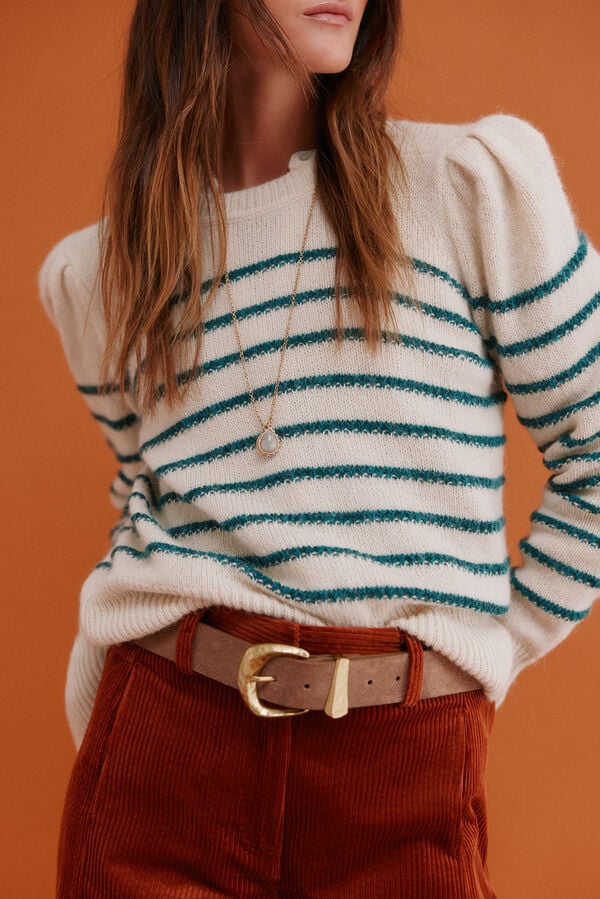 Hoss Intropia Ninnette. Camisola riscas white