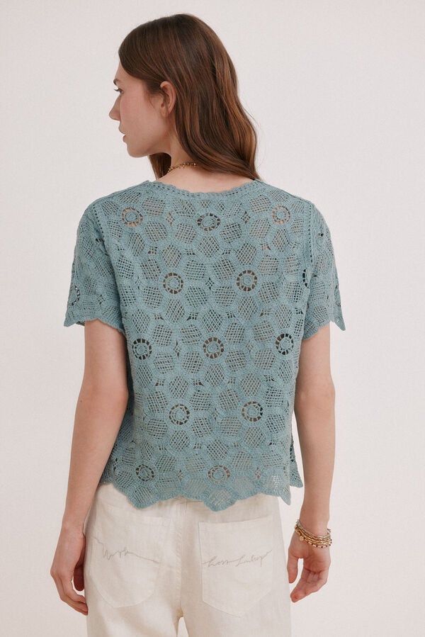 Hoss Intropia Irune.Top crochet Azul