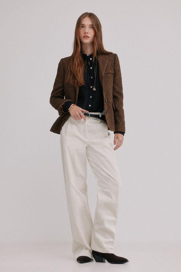 Hoss Intropia Elsa. Blazer espiga Castanho