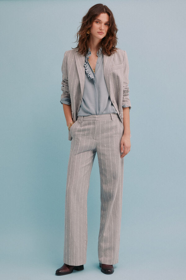 Hoss Intropia Penny. Cal&ccedil;a &agrave;s riscas Cinzento