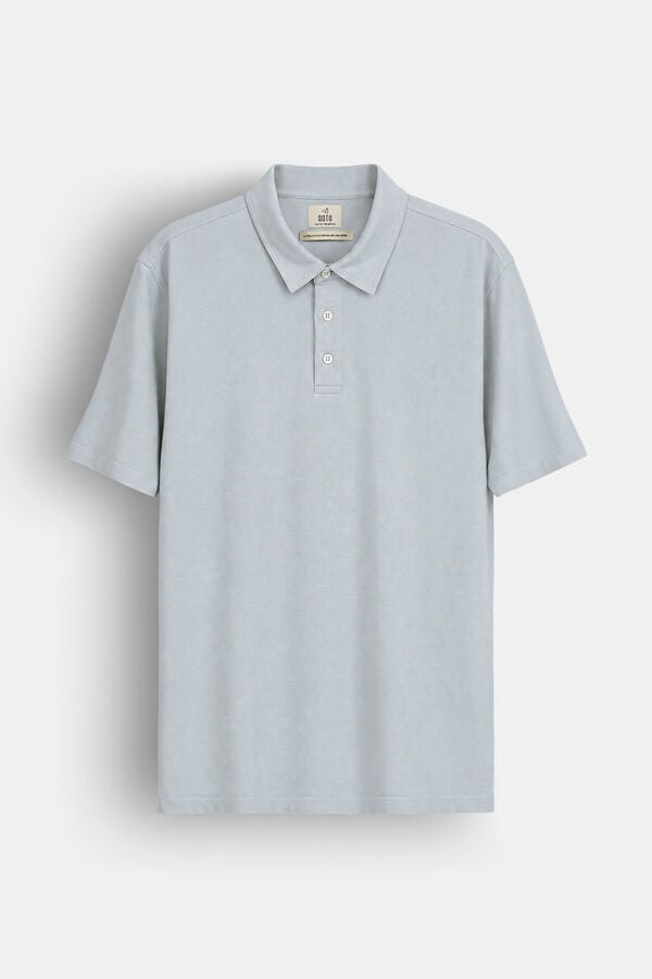 OOTO Single jersey polo shirt Blue