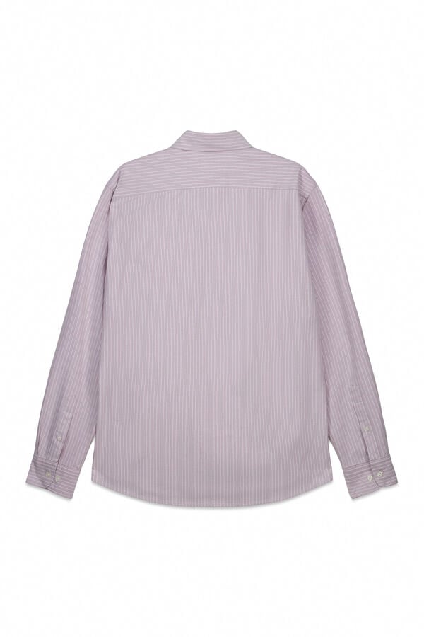 OOTO Camisa rayas oxford manga larga Granate