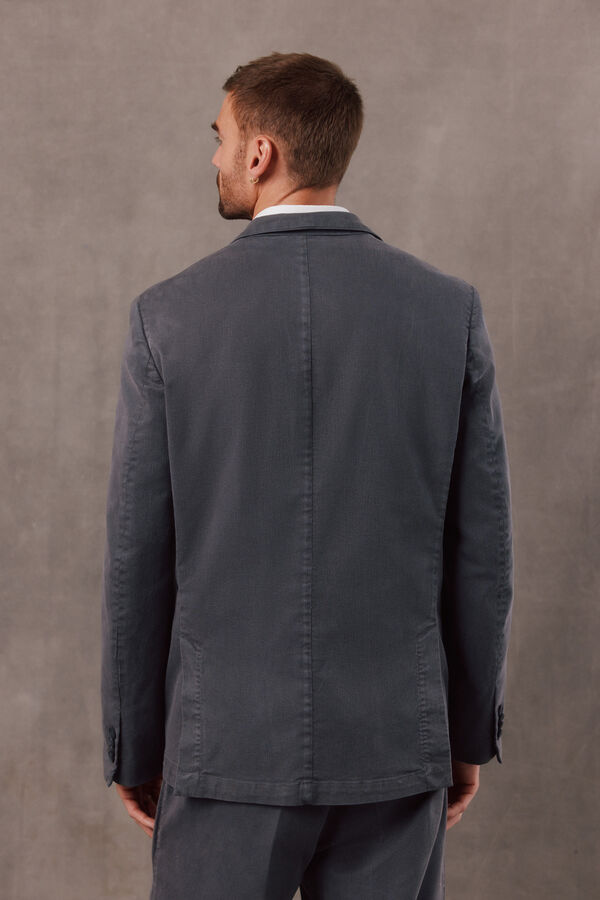 OOTO Blazer de fato coordenado em sarja Cinzento