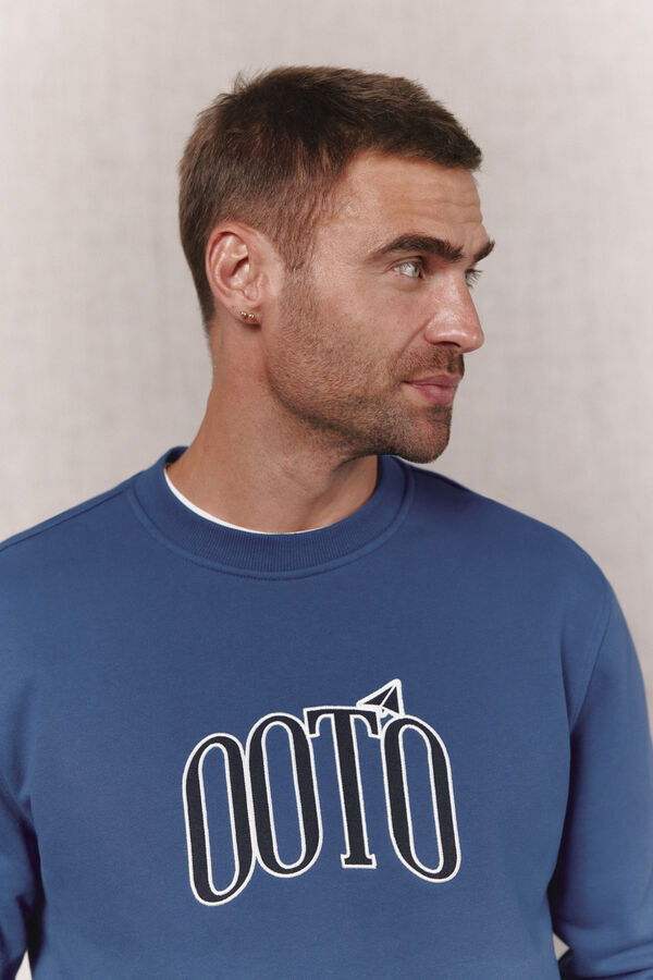 OOTO Sudadera logo bordado Azul