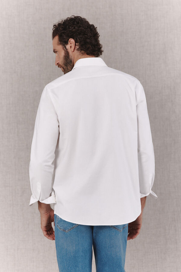 OOTO Plain long sleeve oxford shirt White