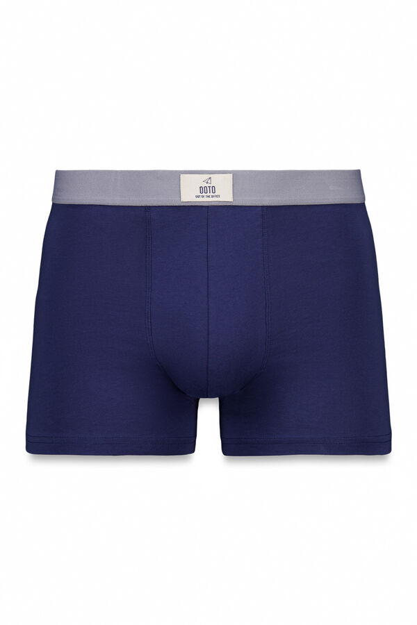 OOTO Boxer em malha lisa Azul