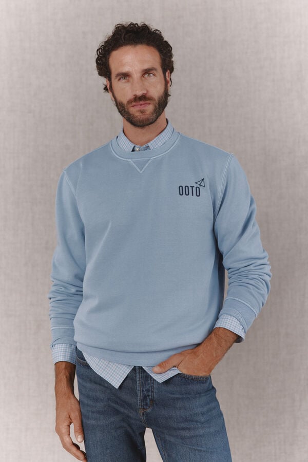 OOTO Sweatshirt b&aacute;sica Azul