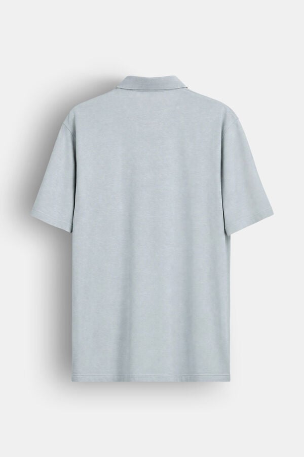 OOTO Single jersey polo shirt Blue
