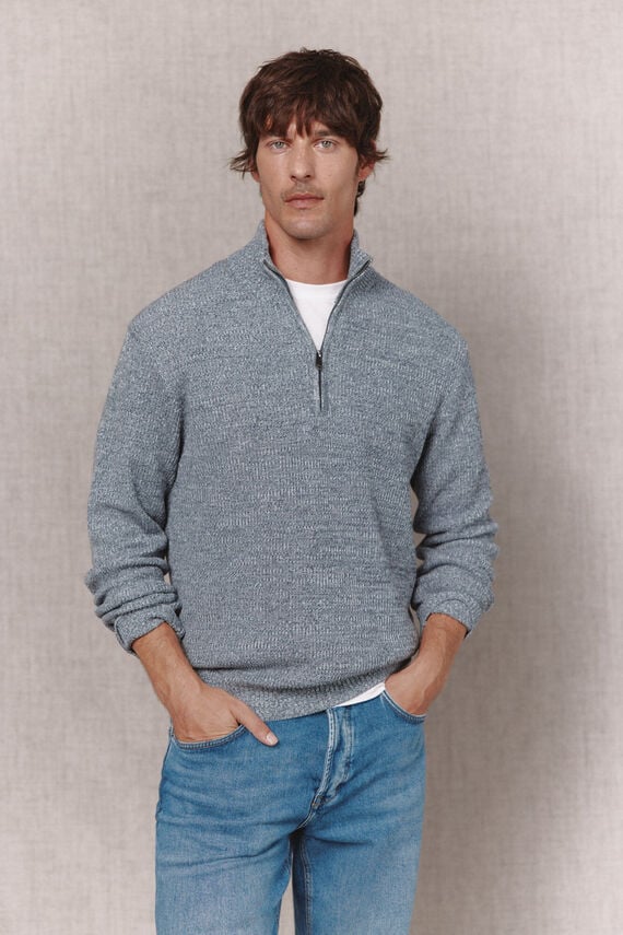 Jersey torzal cuello camionero
