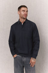 OOTO Sweatshirt gola polo Cinzento
