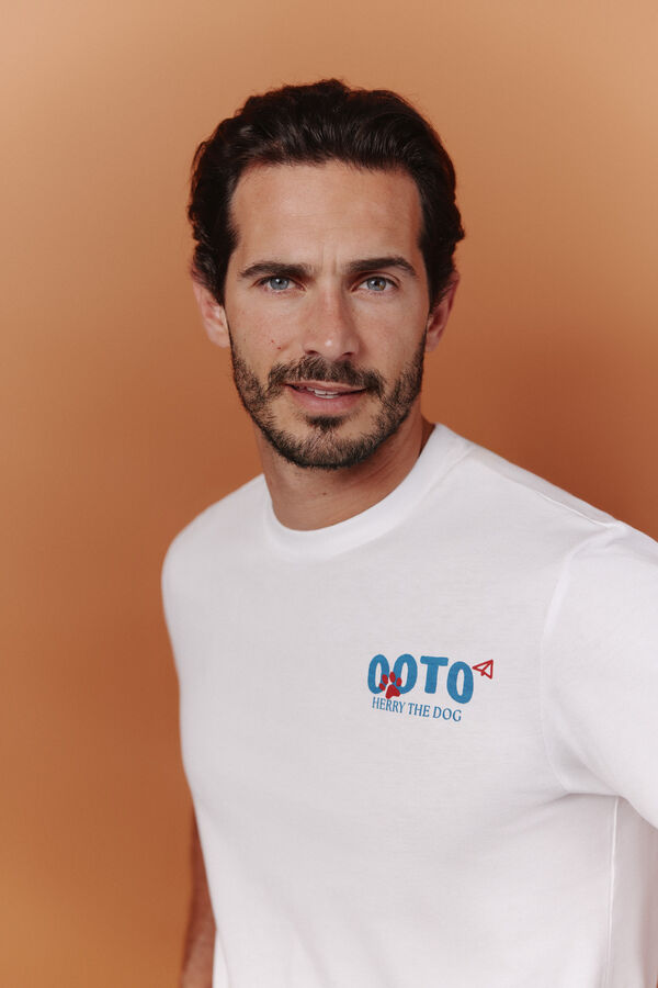 OOTO T-shirt gr&aacute;fica Branco