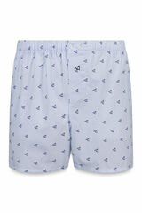 OOTO Boxer em tecido com logos Azul