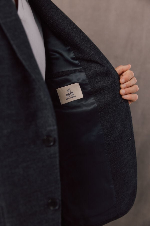 OOTO Americana traje franela gris Gris oscuro