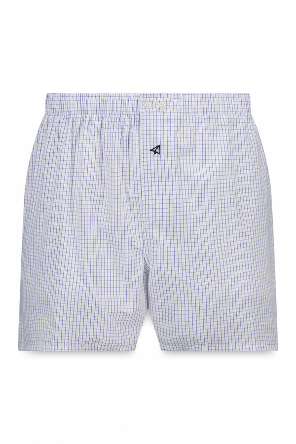 OOTO Boxer tela cuadros Azul