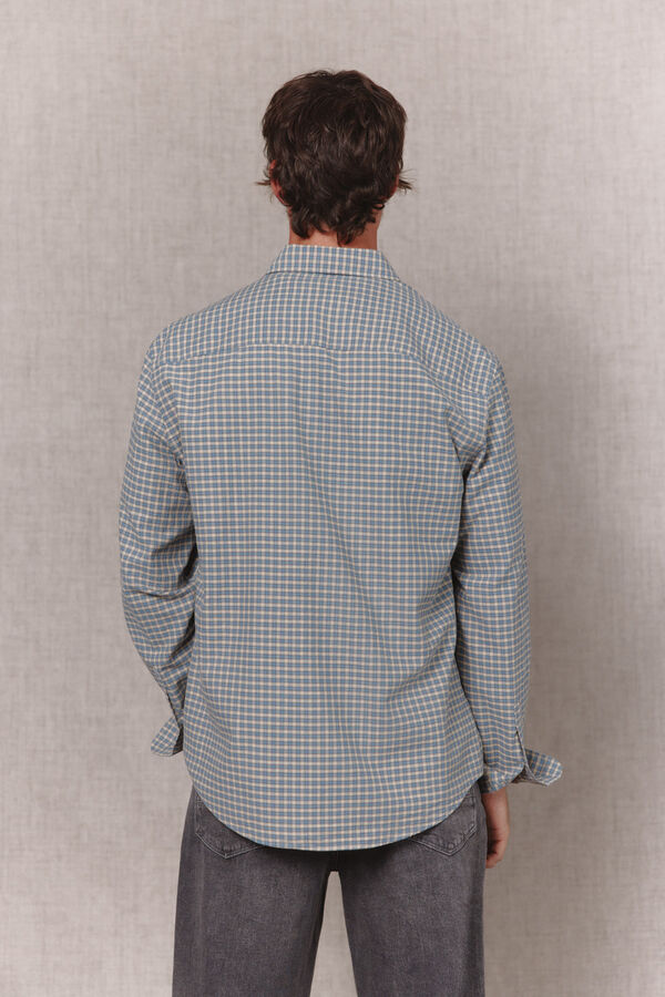 OOTO Plaid twill shirt Beige
