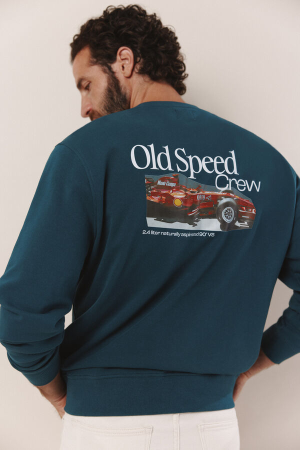 OOTO Sweatshirt Manu Campa x OOTO gola caixa Azul