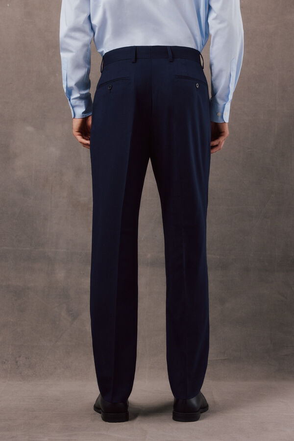OOTO Cal&ccedil;a de fato em panam&aacute; navy Azul