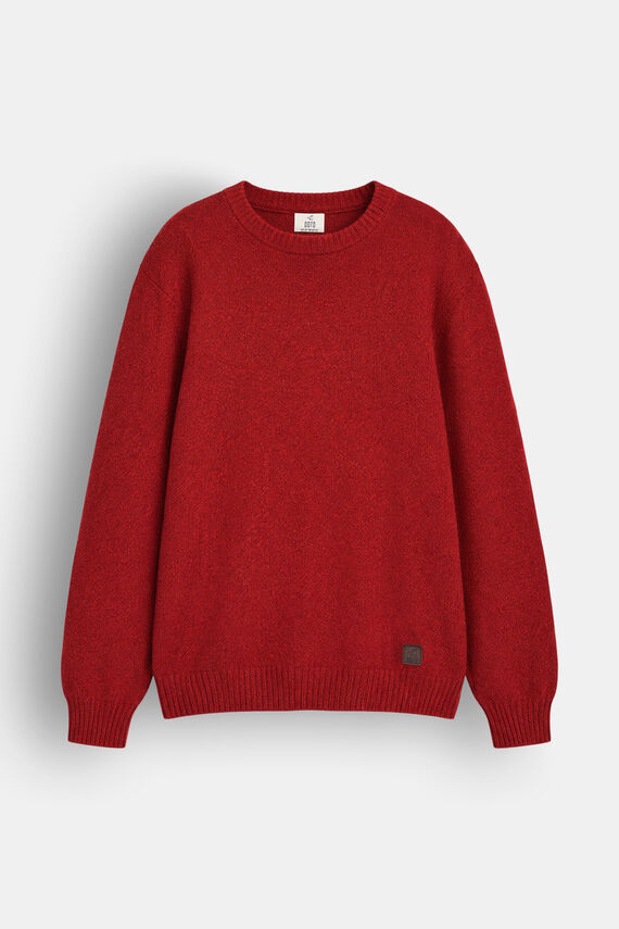 Jersey punto algodón torzal cuello redondo