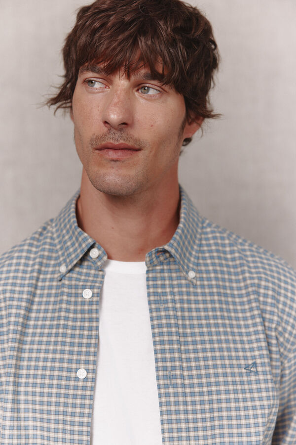 OOTO Plaid twill shirt Beige