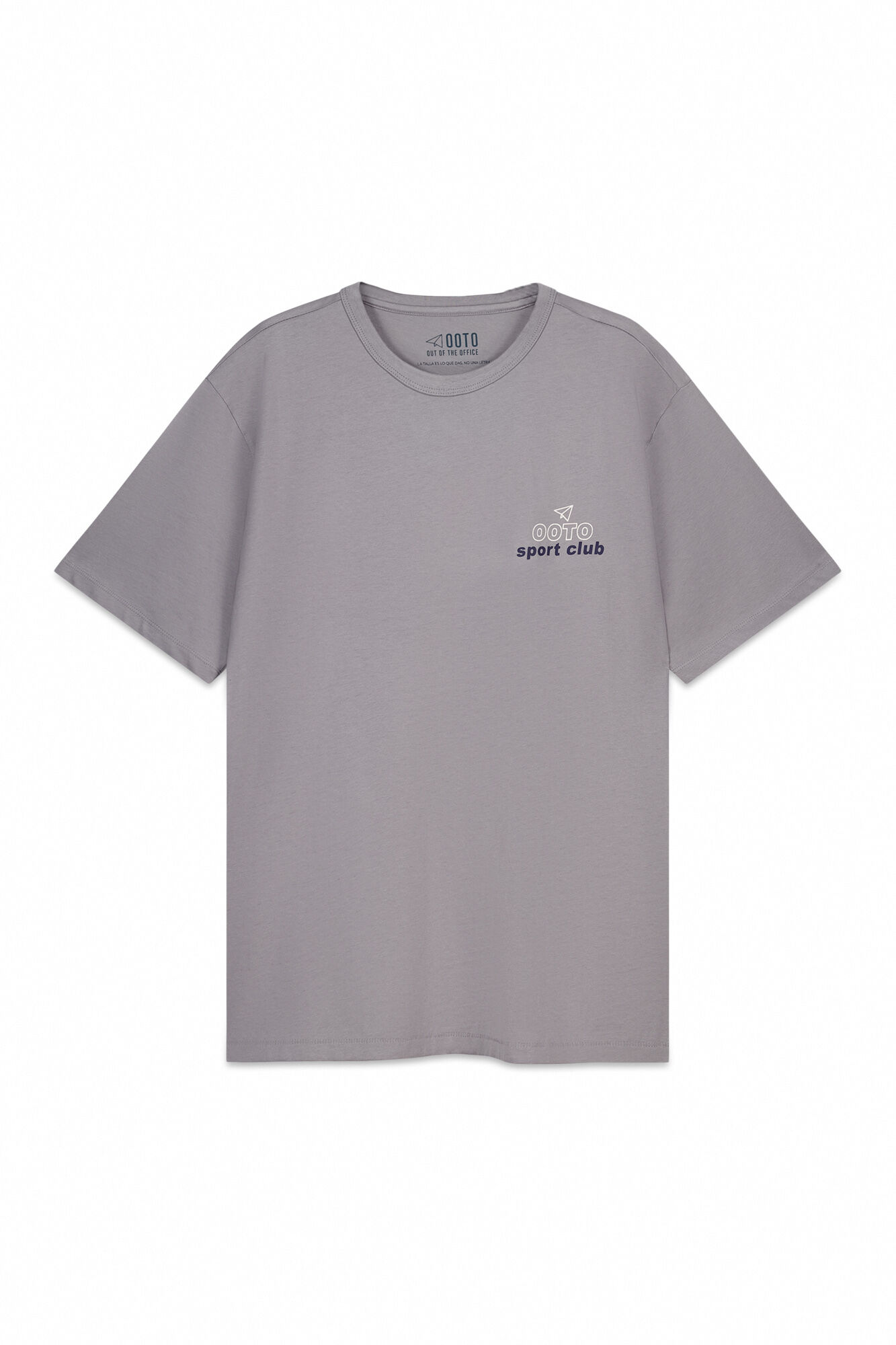 OOTO T-shirt gr&aacute;fica lavada Cinzento