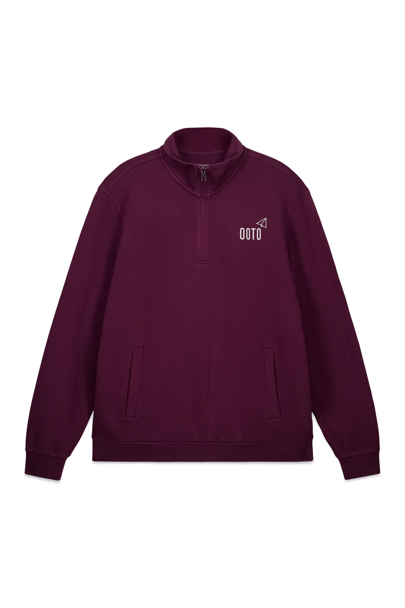 OOTO Sweatshirt gola com fecho-&eacute;clair