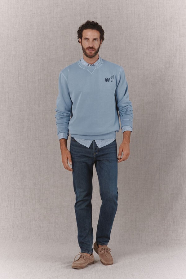 OOTO Sweatshirt b&aacute;sica Azul