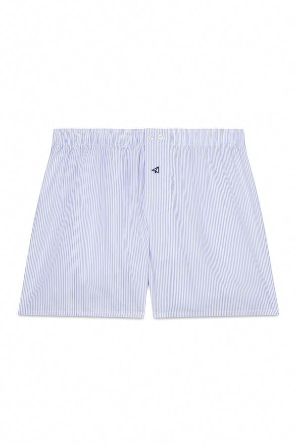 OOTO Boxer em tecido liso Azul