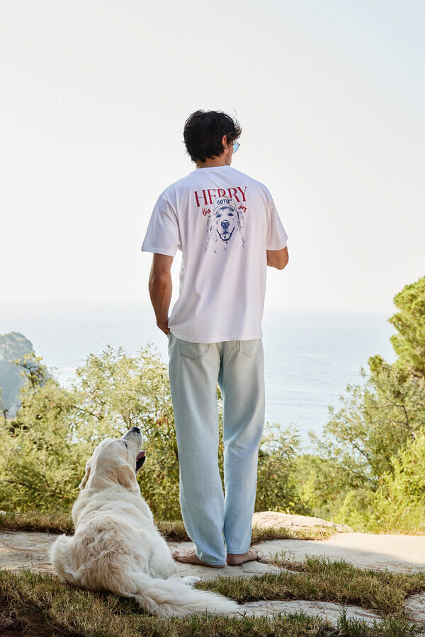 OOTO T-shirt gr&aacute;fica Branco
