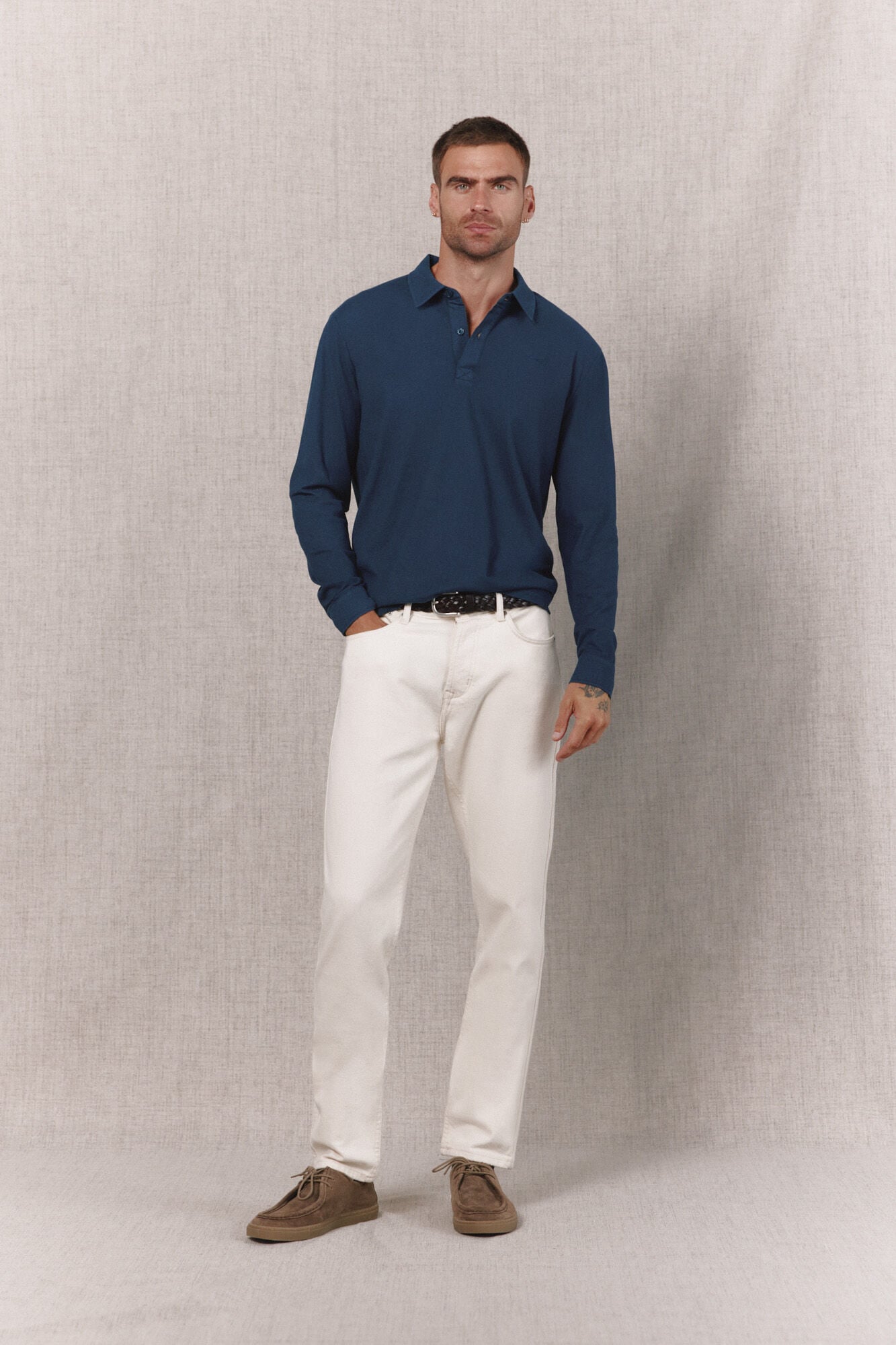 OOTO Polo manga larga single jersey