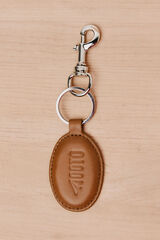 OOTO Leather logo key ring Nude
