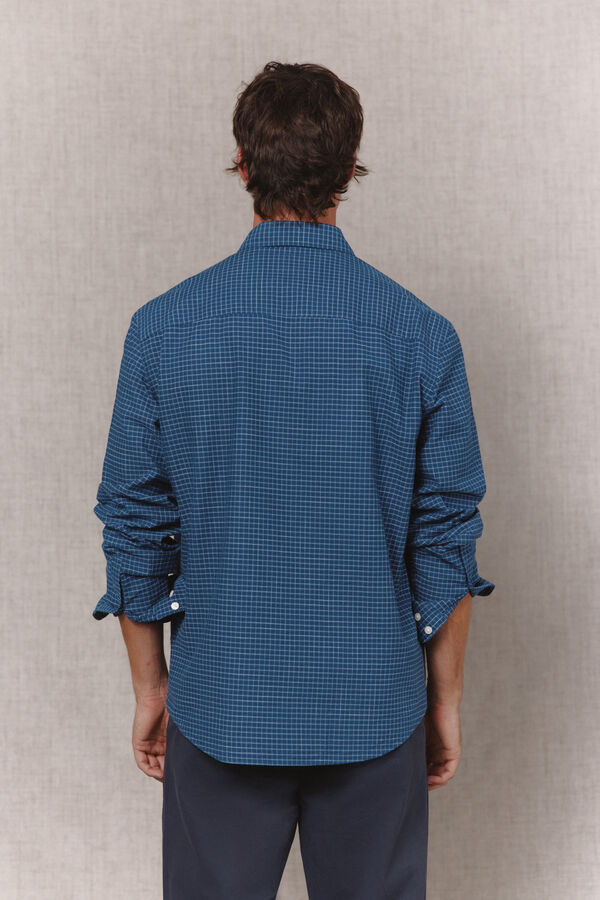 OOTO Plaid twill shirt Blue
