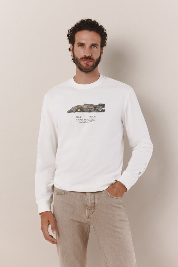 OOTO T-shirt manga comprida "Manu Campa x OOTO" Ecru