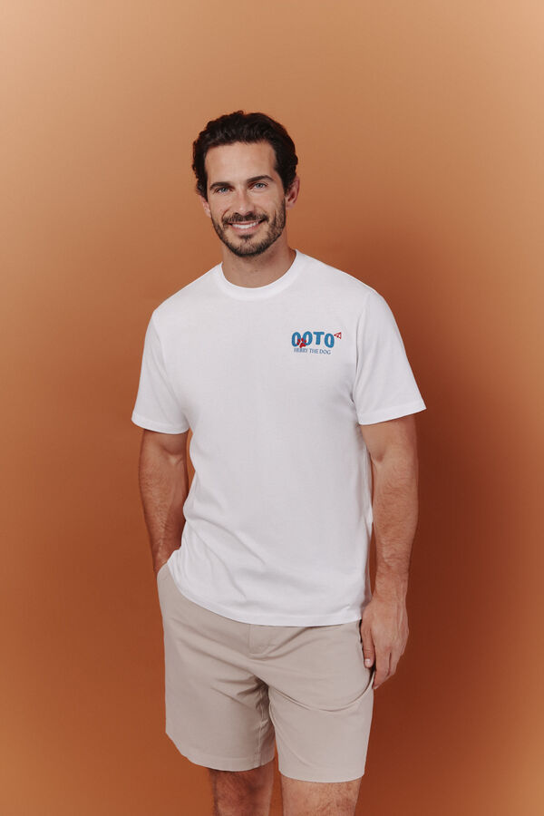 OOTO T-shirt gr&aacute;fica Branco