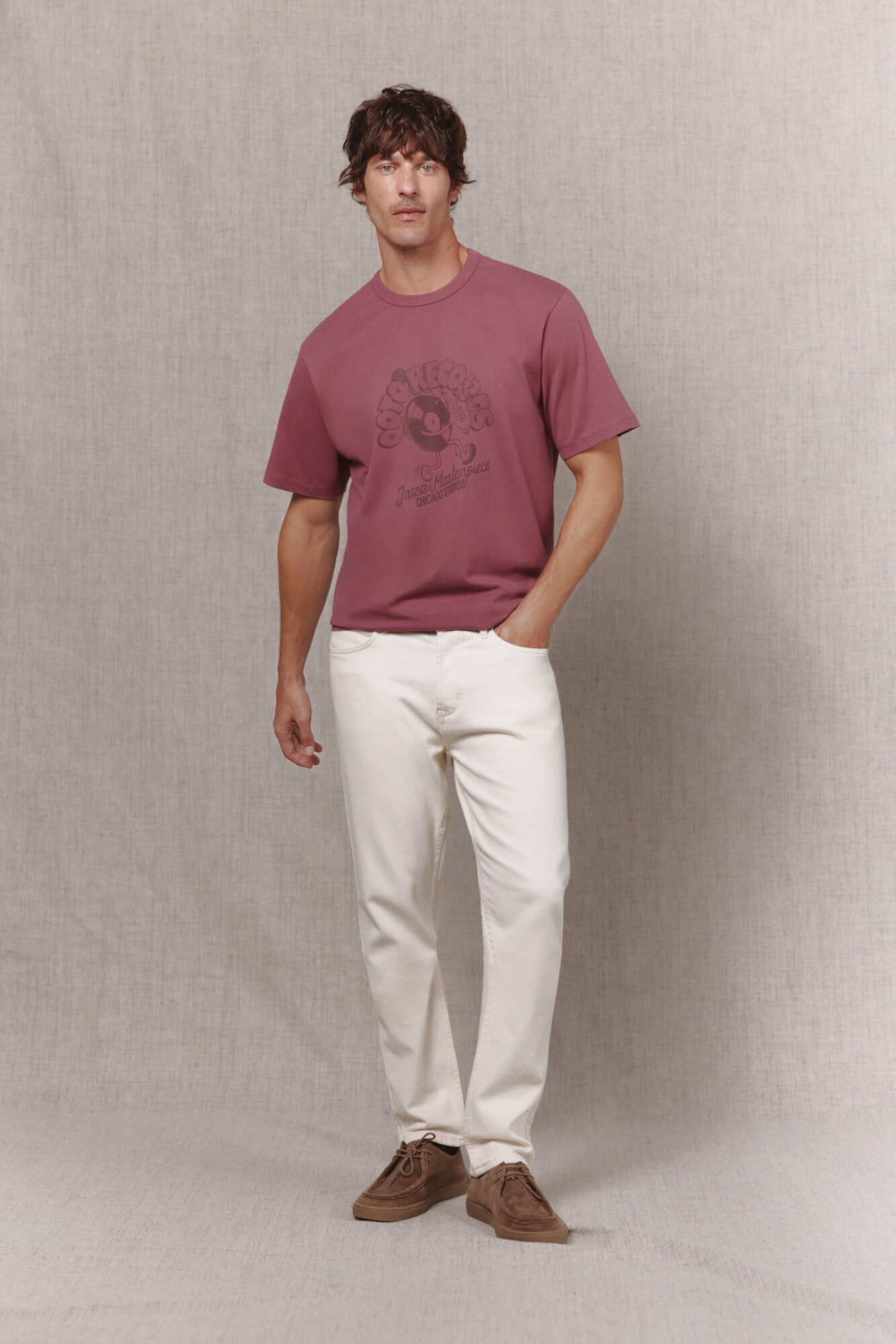 OOTO T-shirt gr&aacute;fica lavada