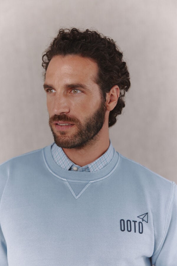 OOTO Sweatshirt b&aacute;sica Azul