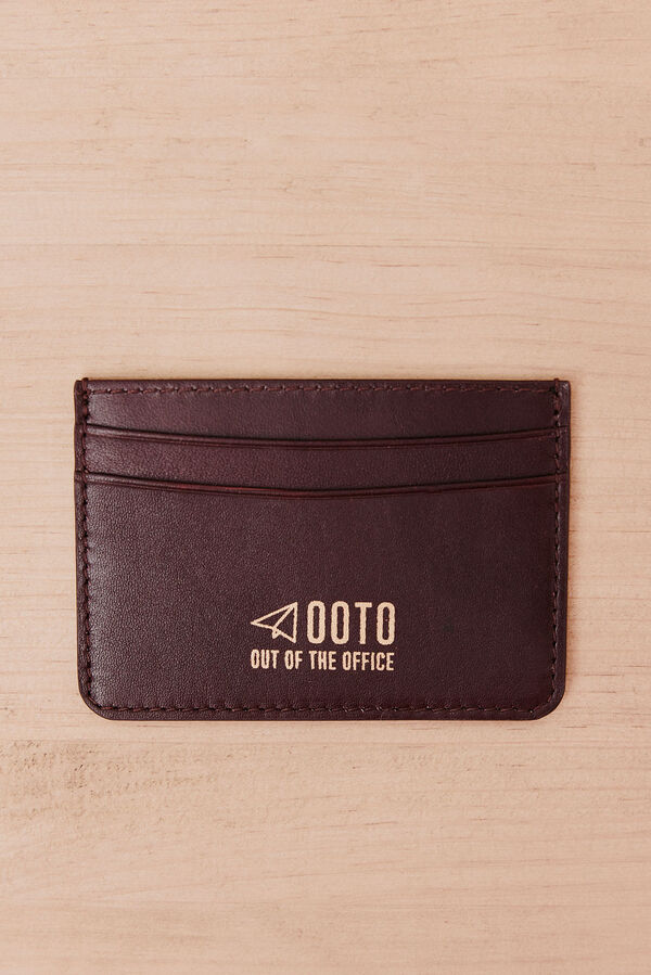 OOTO Leather card holder Maroon