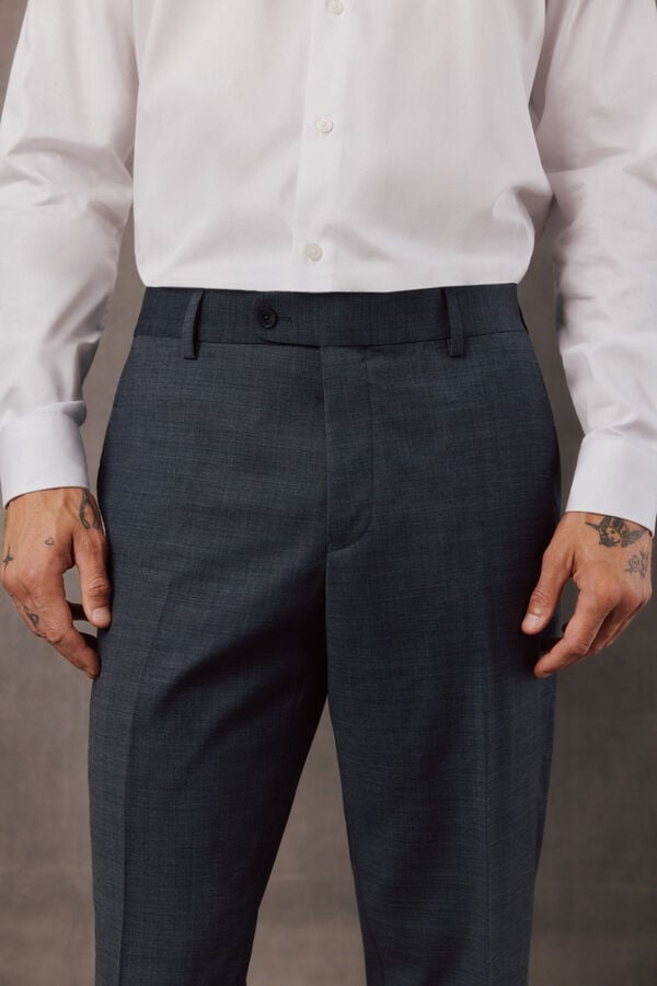 OOTO Cal&ccedil;a de fato em croute cinzenta Cinzento