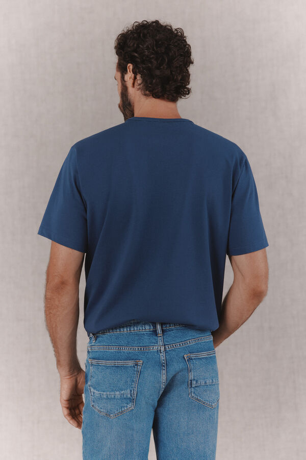 OOTO T-shirt com logo lavada Azul