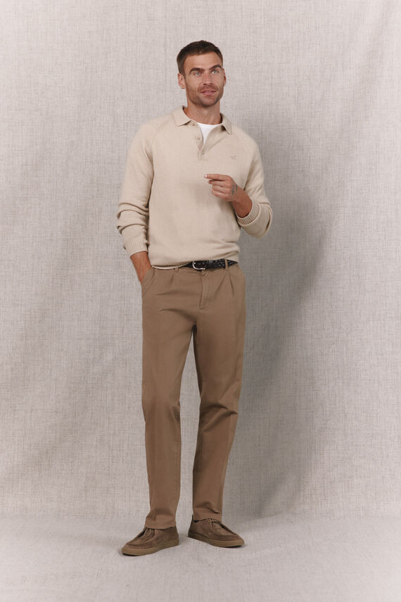 Pantalón jogger con gomas y pinza regular fit