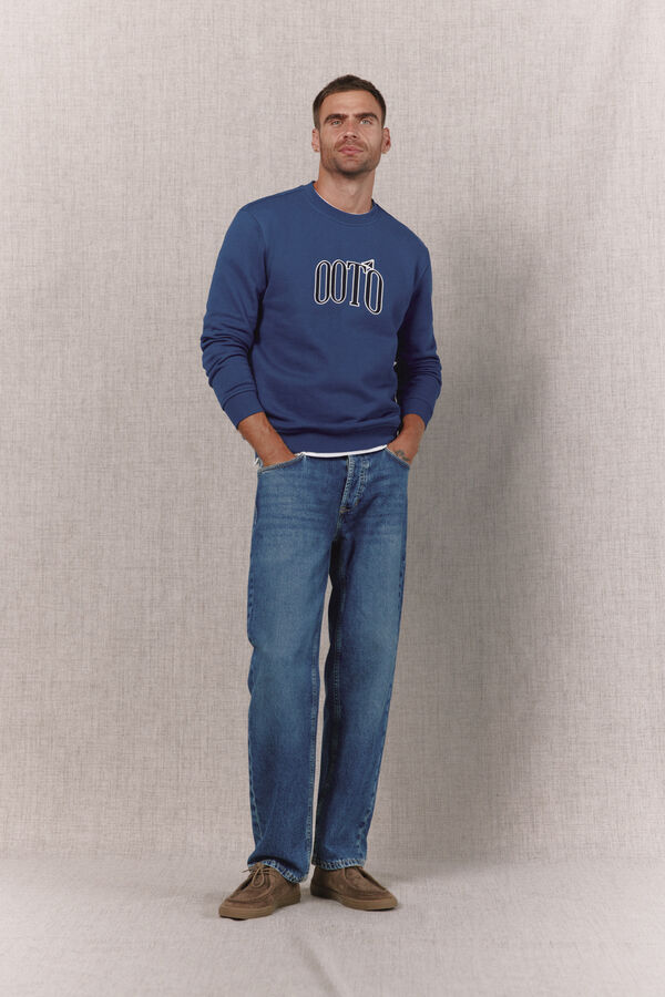 OOTO Sudadera logo bordado Azul