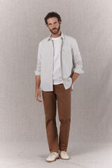 OOTO Regular elasticated chinos Camel