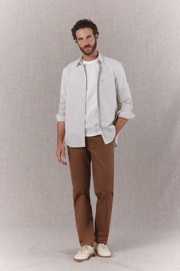 OOTO Regular elasticated chinos Camel