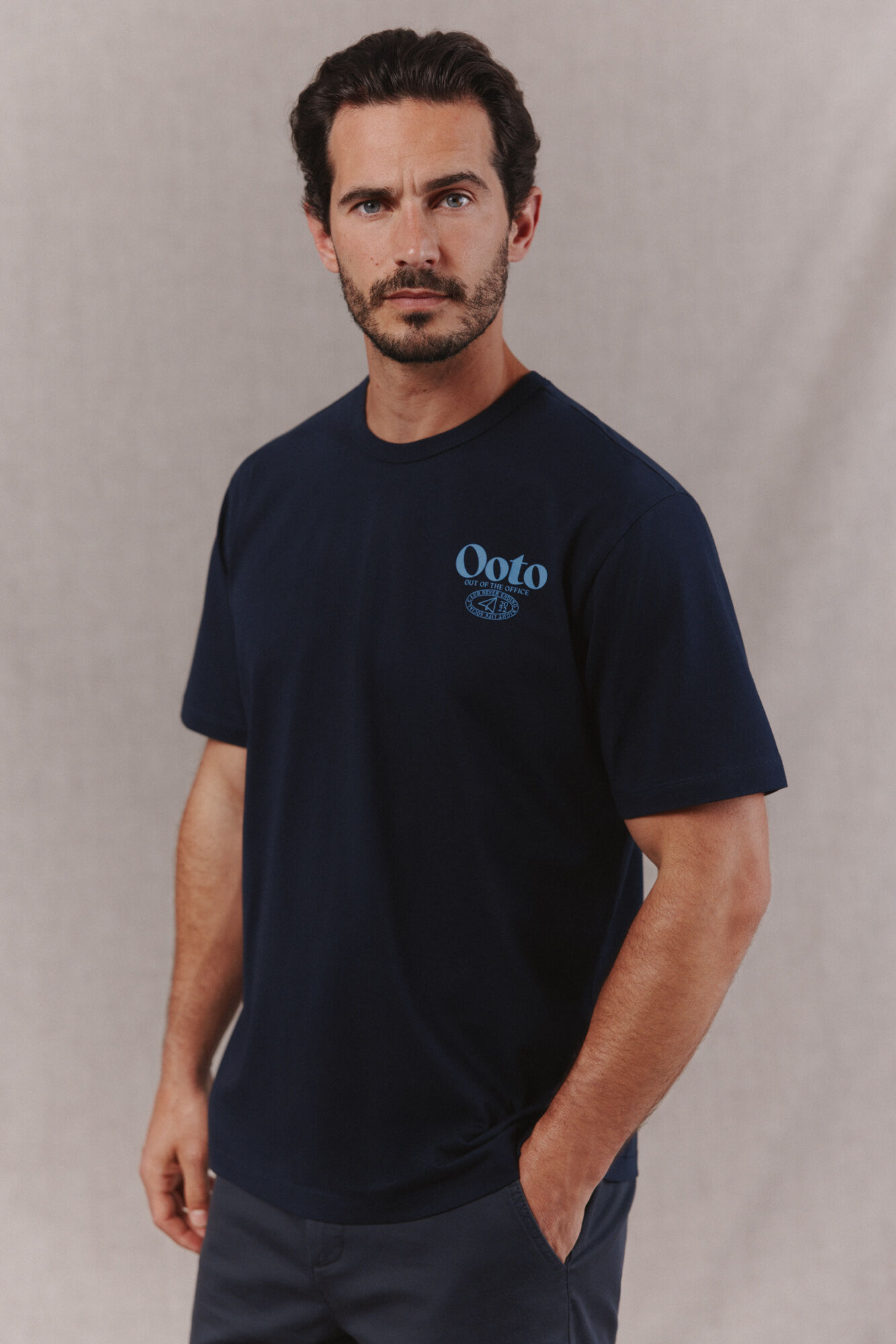 OOTO T-shirt com logo lavada