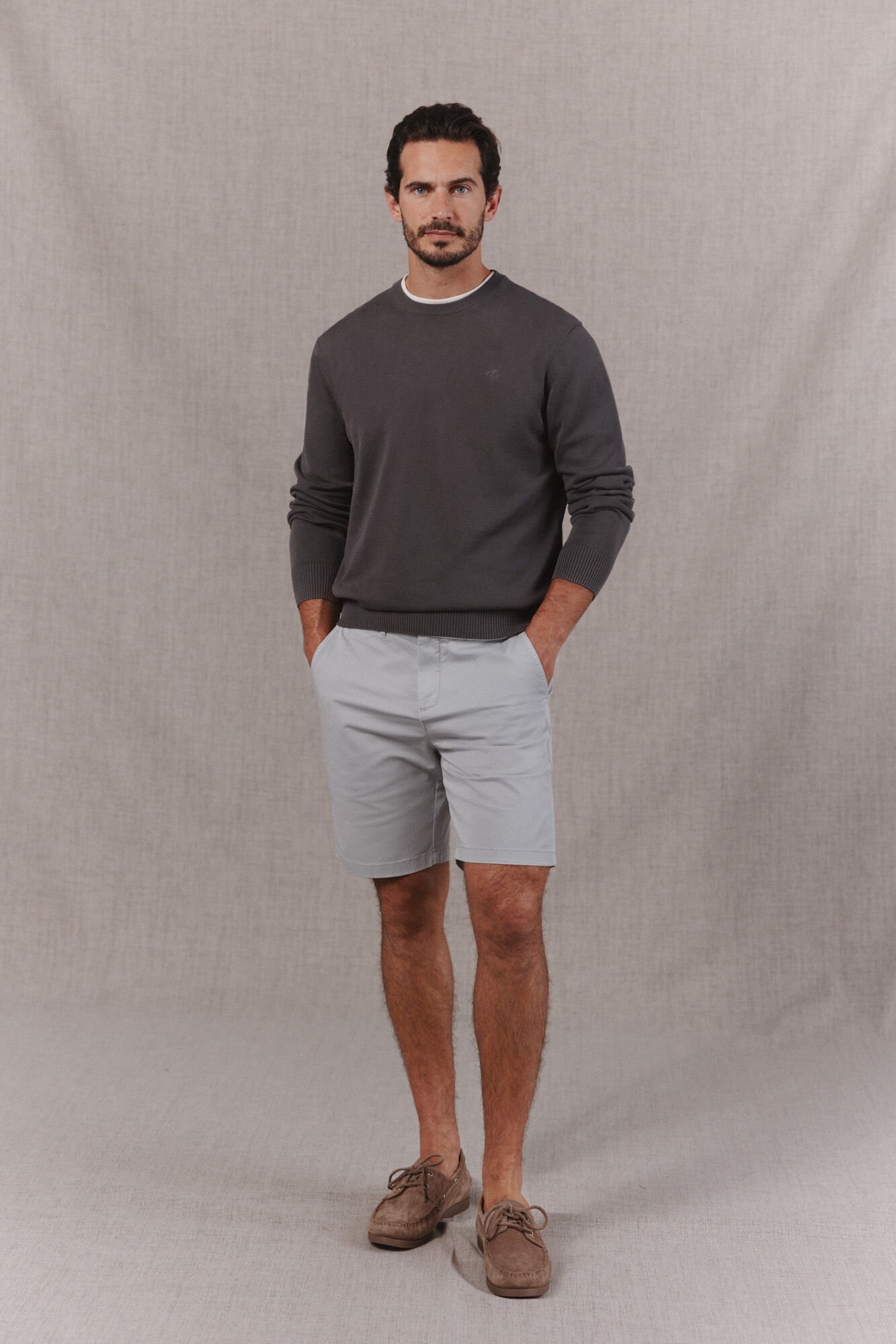 OOTO Camisola b&aacute;sica gola caixa