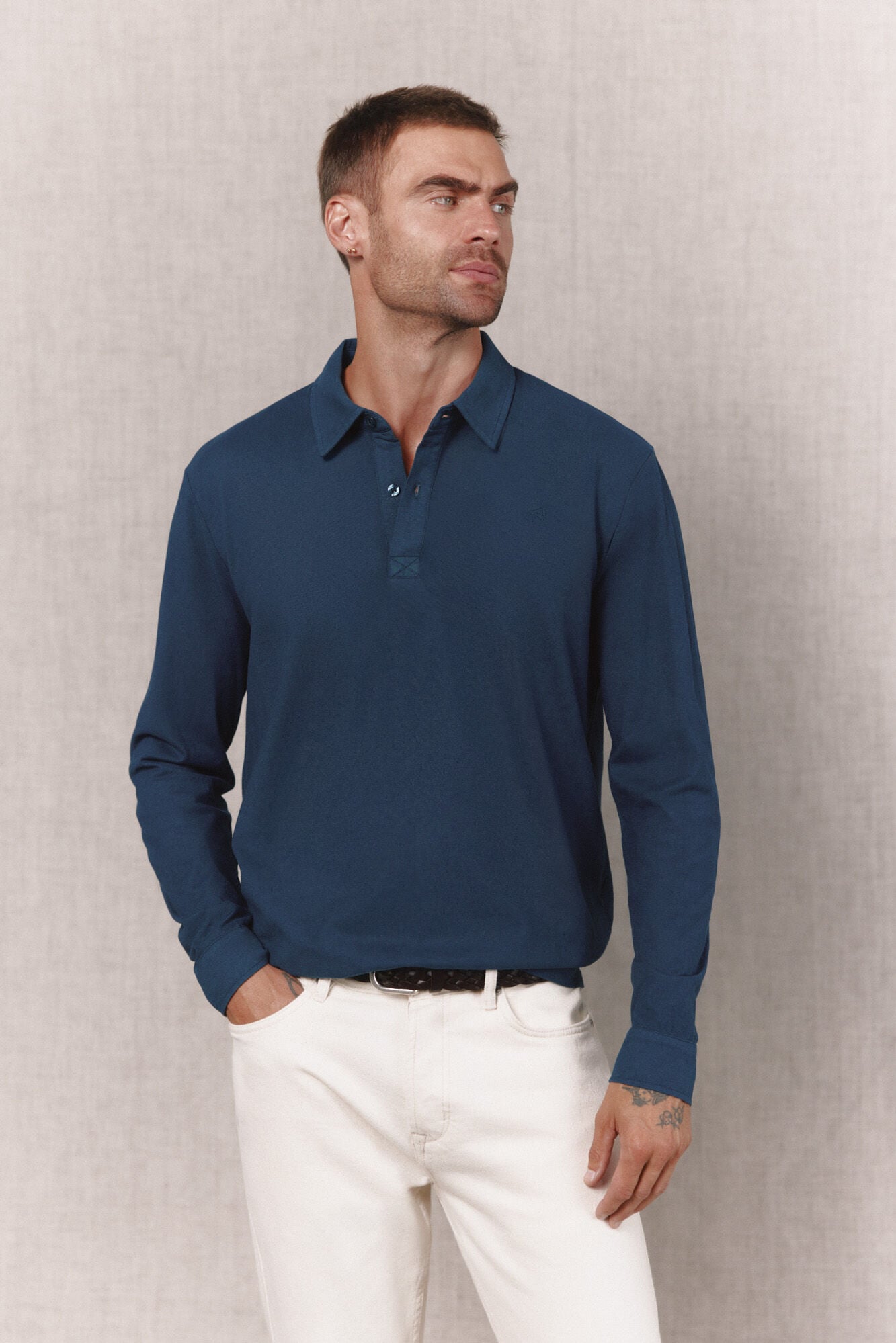 OOTO Polo manga larga single jersey