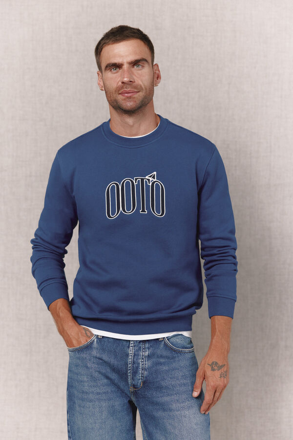 OOTO Sudadera logo bordado Azul